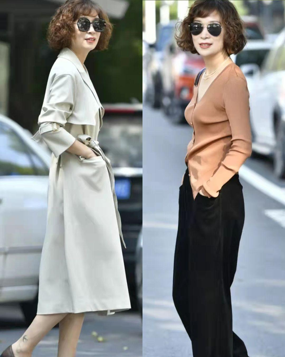 中年女人叠加穿搭冬季,叠冬天外套的技巧