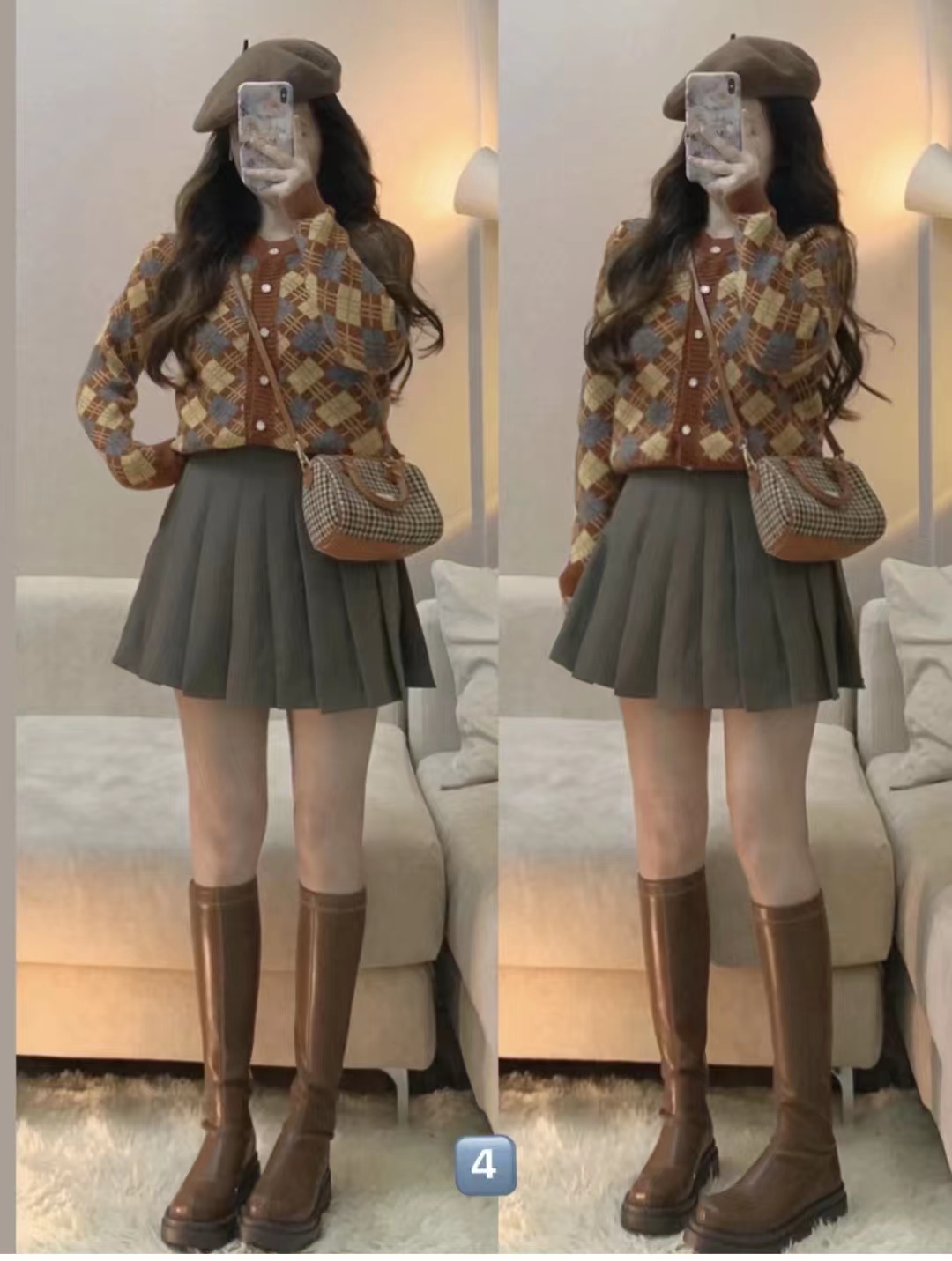 这45套棕色长筒靴穿搭太高级了，显高显瘦显腿长