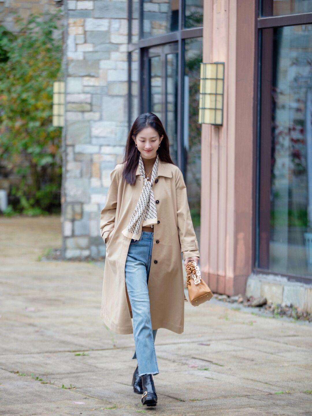 可拼接的风衣,风衣穿搭借鉴