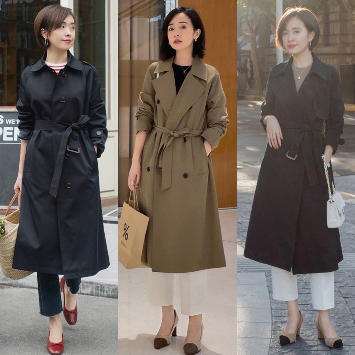 藏蓝色裙子搭配什么颜色外套好看,春款时尚气质女装外套百搭洋气