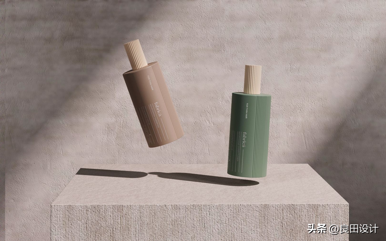 专门针对浓密和稀疏的头发护发产品系列包装设计