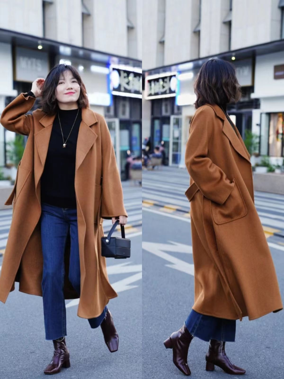 时髦精告诉你,九分裤短靴时髦精都在穿