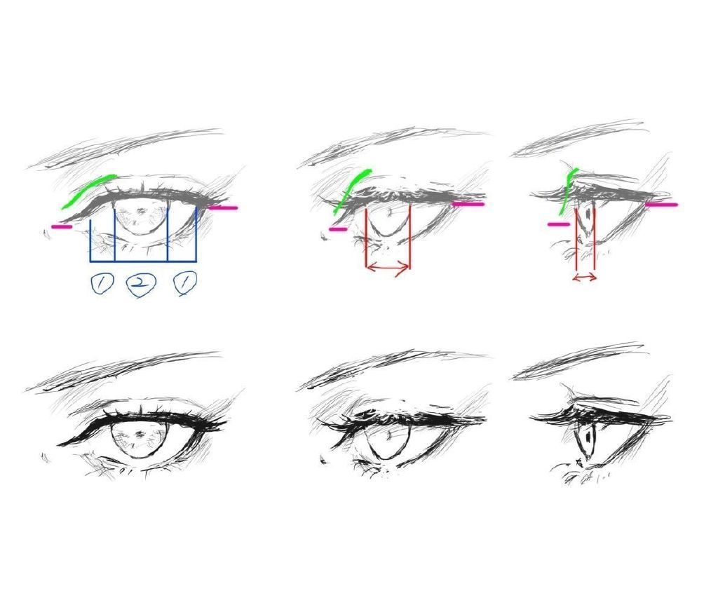 绘画素材|手绘眼睛各种练习素材参考​​​