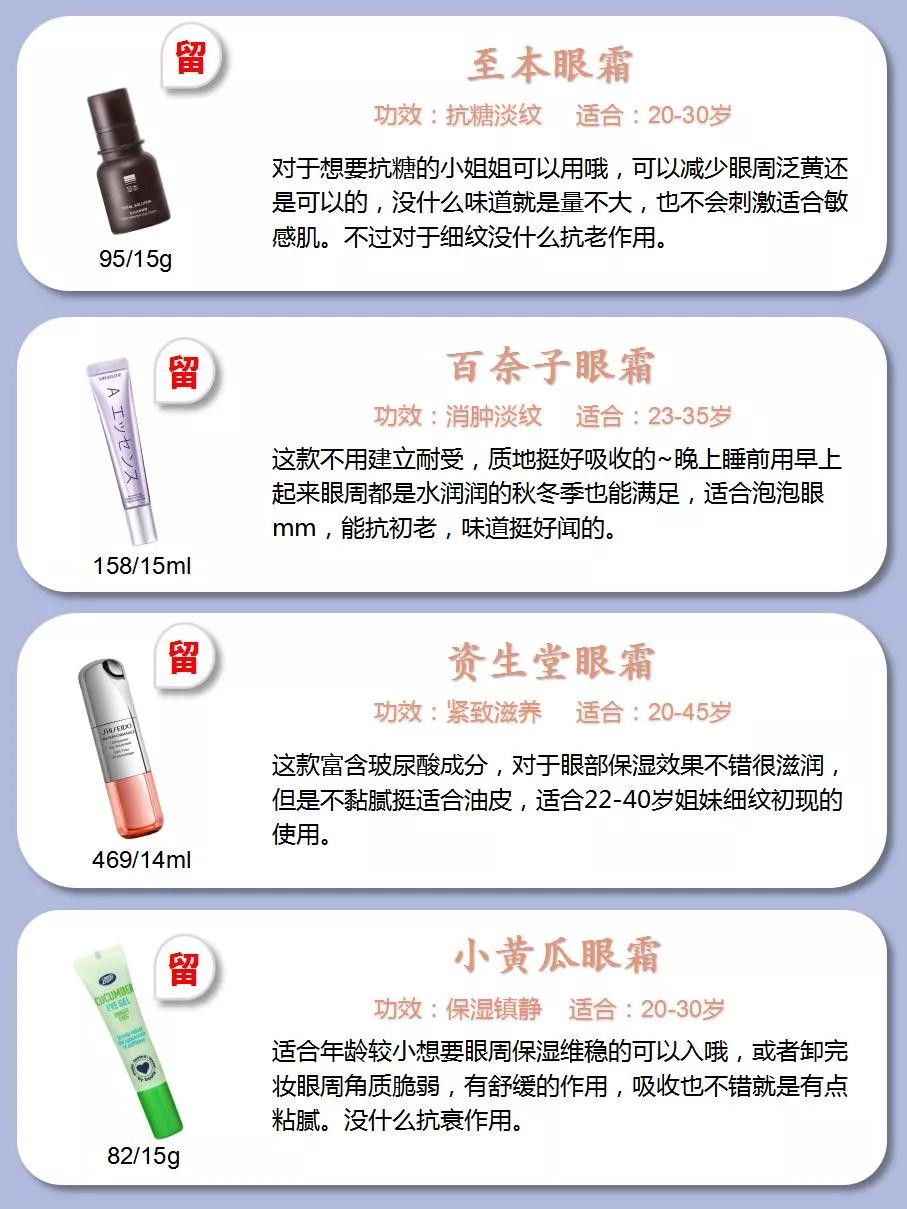 去细纹黑眼圈效果好的眼霜测评,去眼袋黑眼圈国货眼霜