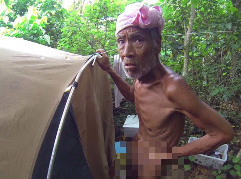 73岁日本大爷荒岛生活,日本老人裸居海岛