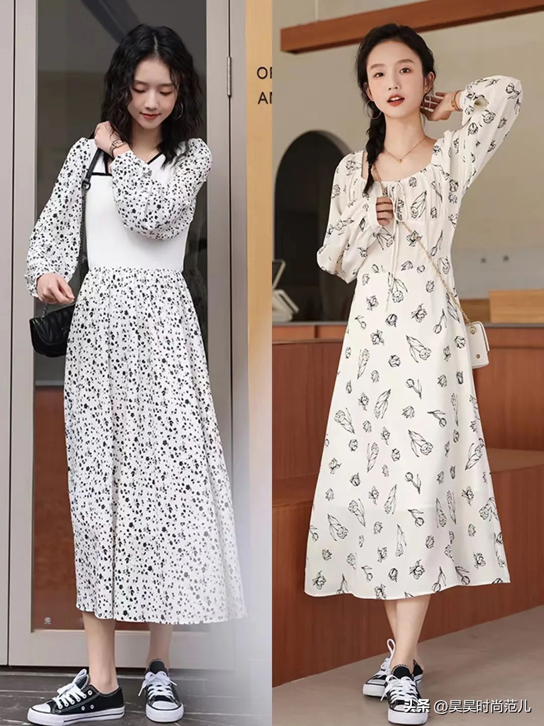 碎花裙怎么搭可以美一个秋天,碎花裙怎样搭配出时尚感好看