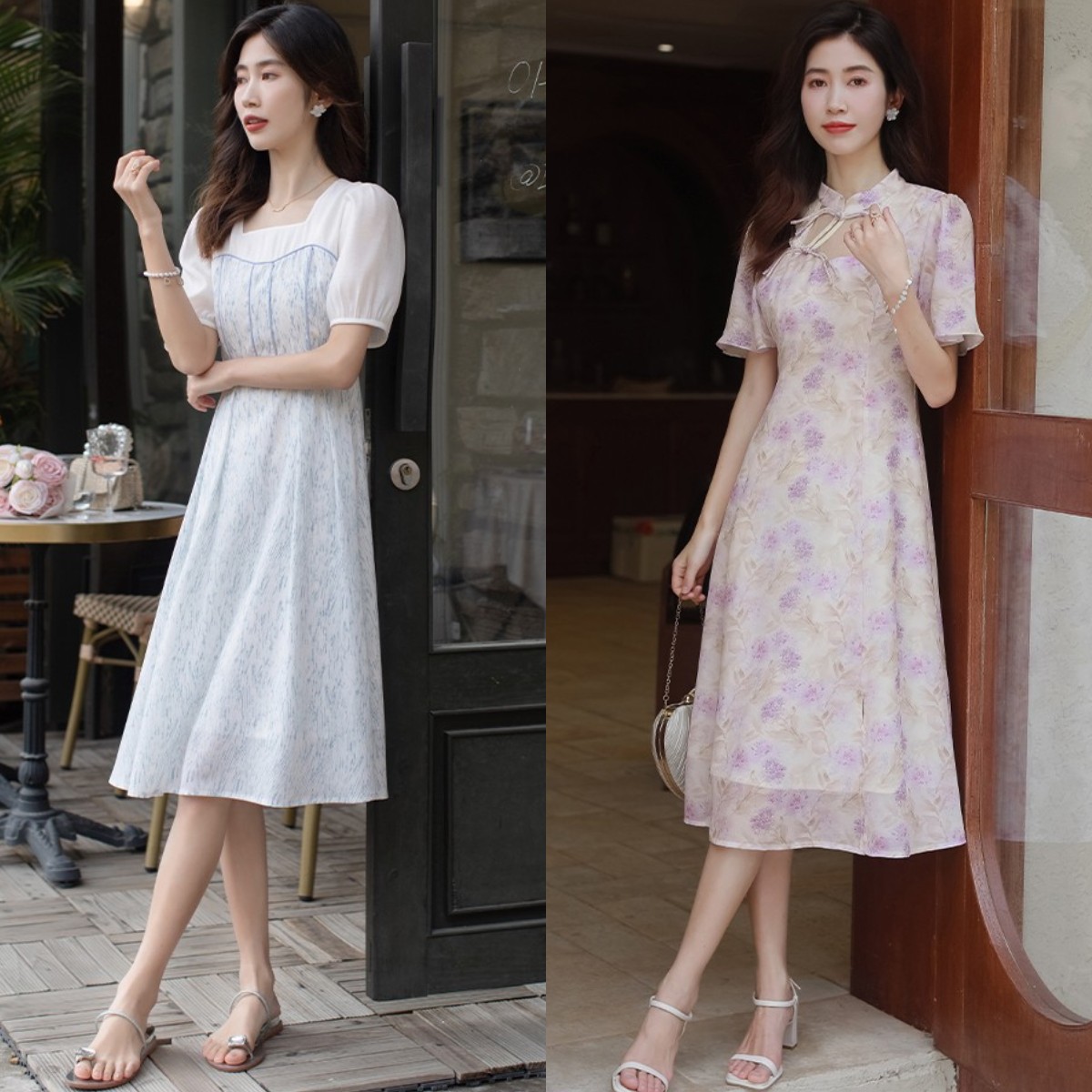 听说春天和碎花裙更配,夏天小碎花连衣裙搭配什么鞋子穿