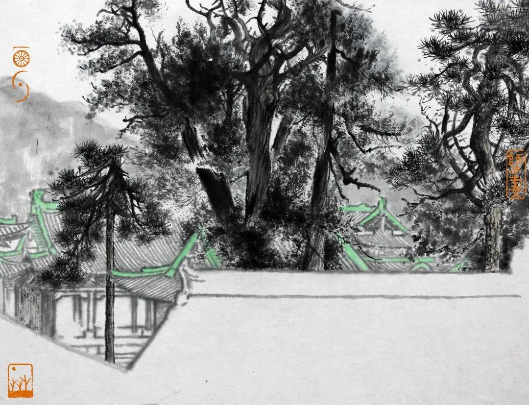 青年画家河北师范大学研究生力森作品欣赏—念依草堂第241期