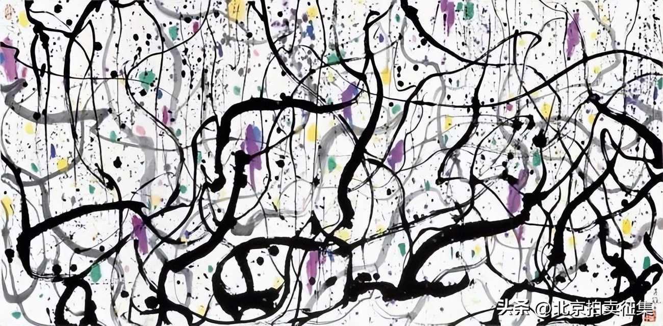 嘉德拍卖现场吴冠中作品,吴冠中黑白水墨画拍卖