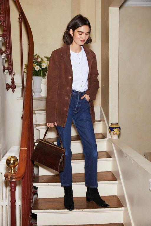 酒红色短靴秋冬搭配,尖头细跟短靴秋冬搭配