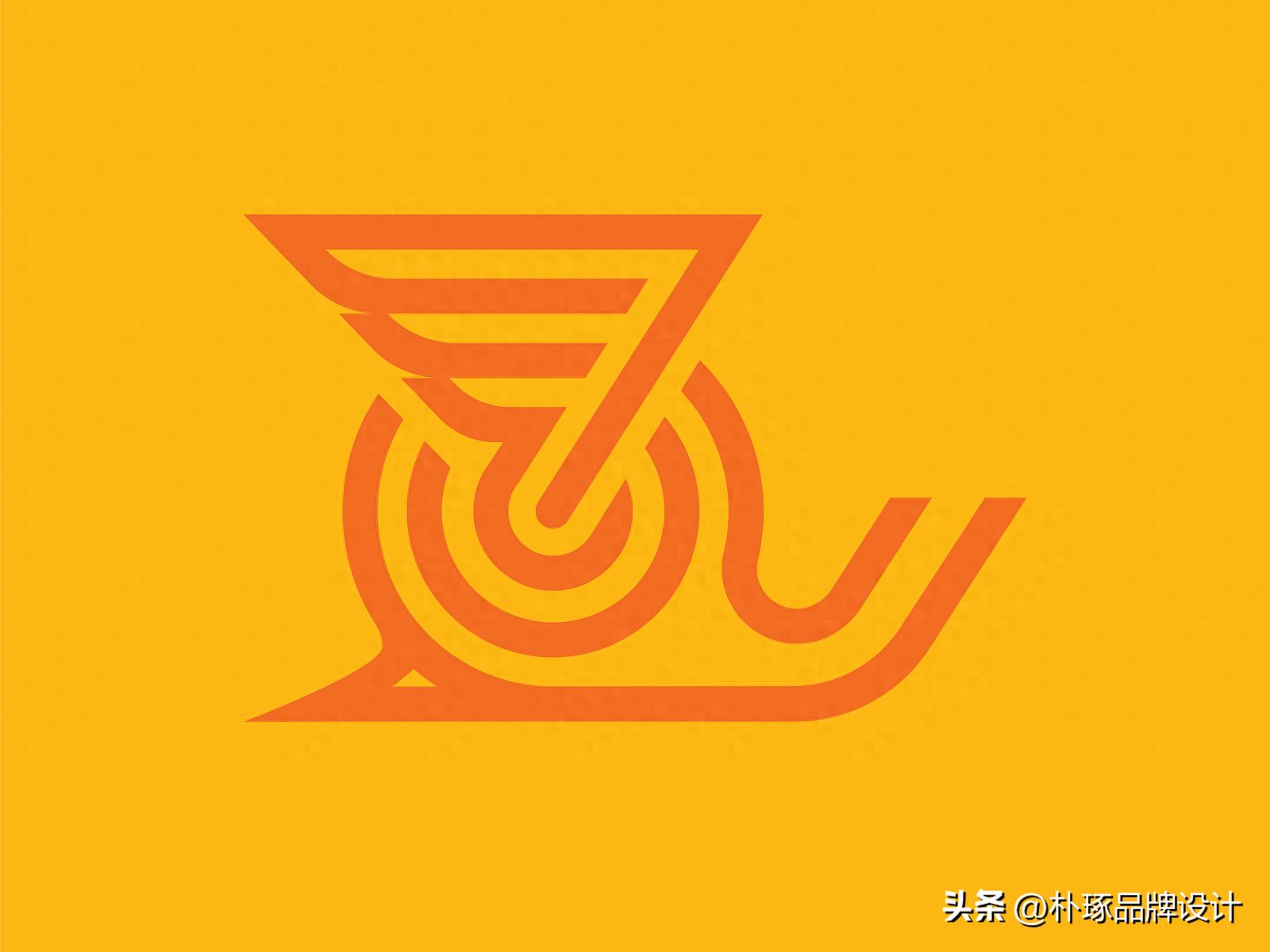 蜗牛创意形象,蜗牛个性创意logo设计