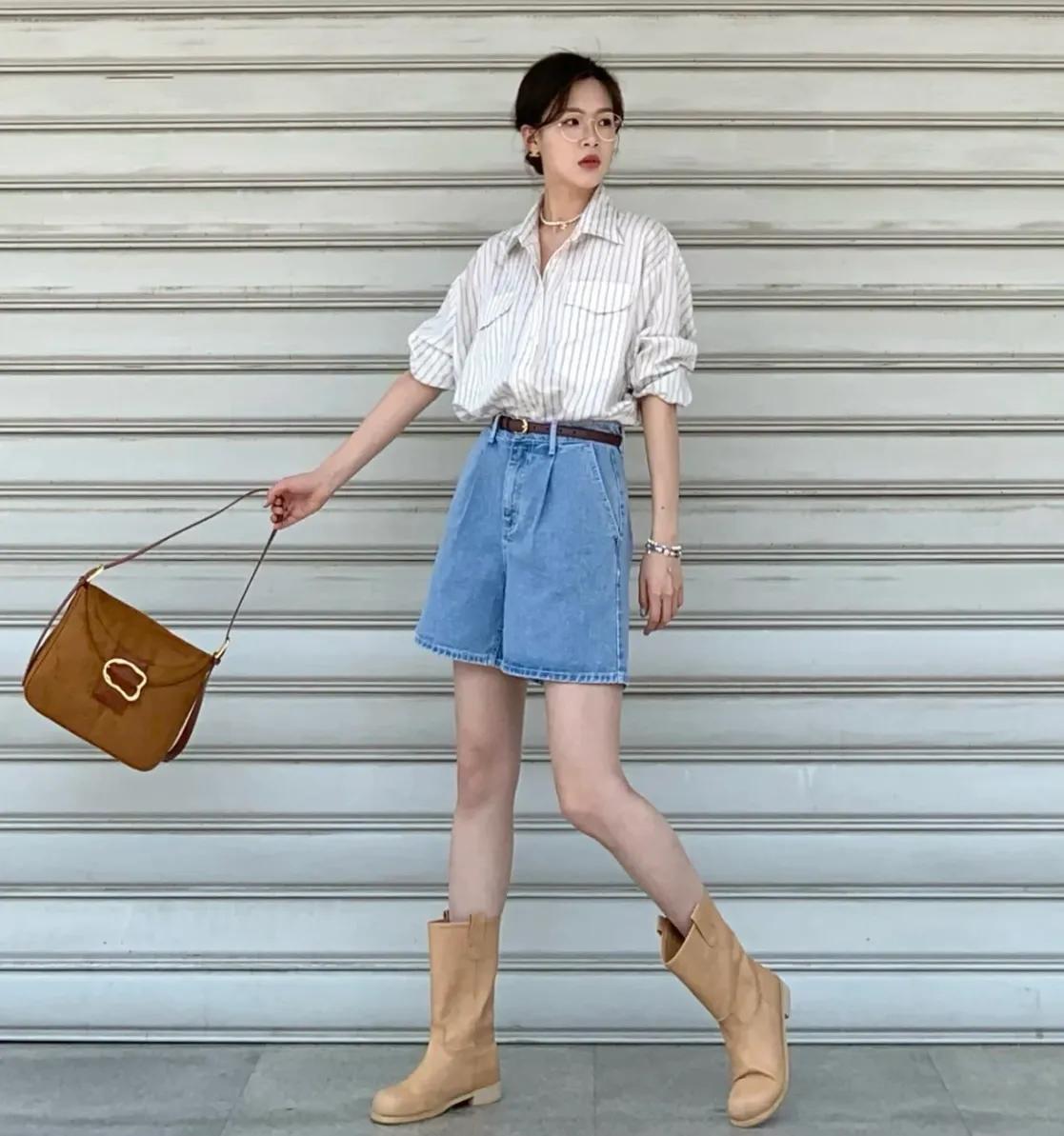 20组牛仔短裤穿搭示范：实穿又百搭好看又好学