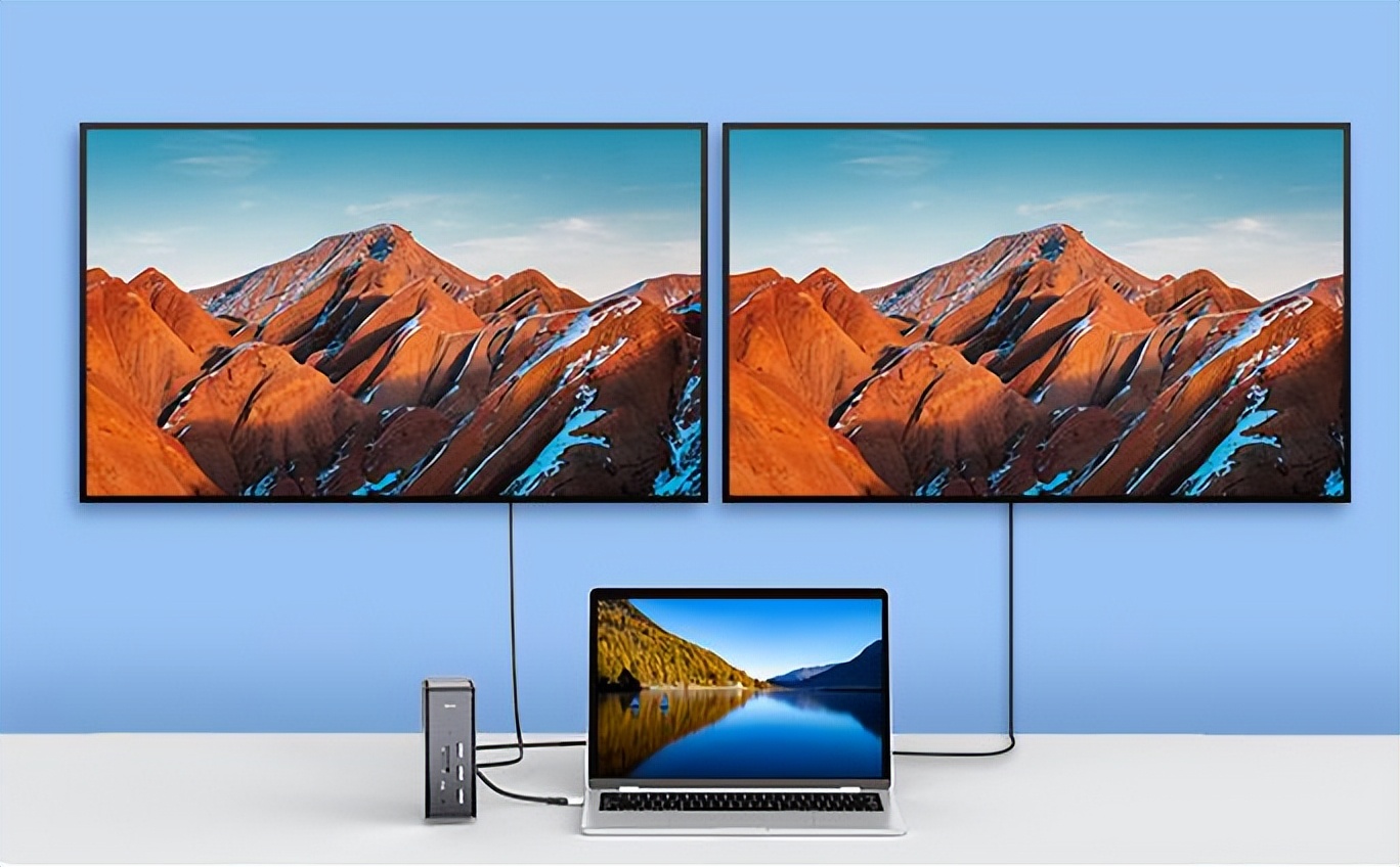 笔记本双屏幕显示器设置方法,笔记本外接显示器三屏异显怎么放