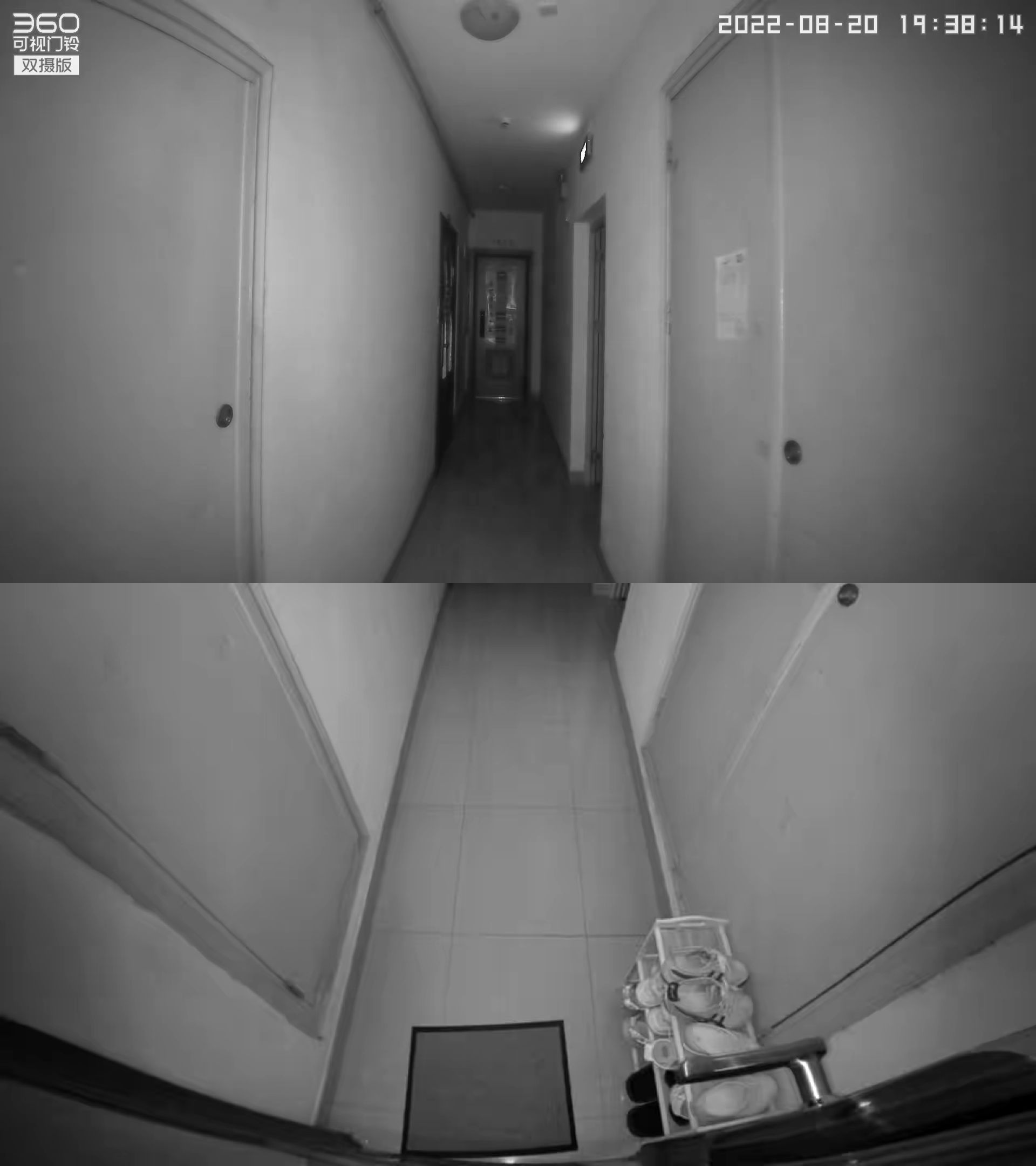 不插电可视门铃带显示屏无线,无需打孔家用门铃