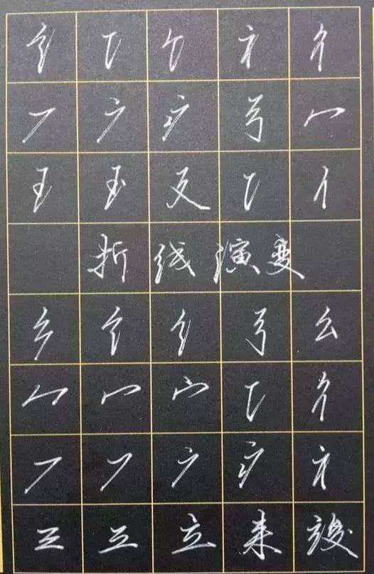 方折线行书写法,行书连接点画的正确方法