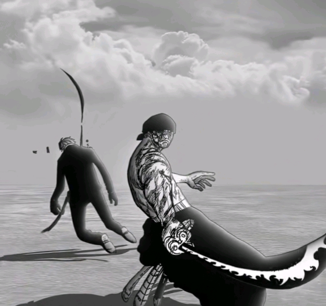 海贼王当路飞打倒了卡塔库栗,海贼王索隆被凯多打成十字架