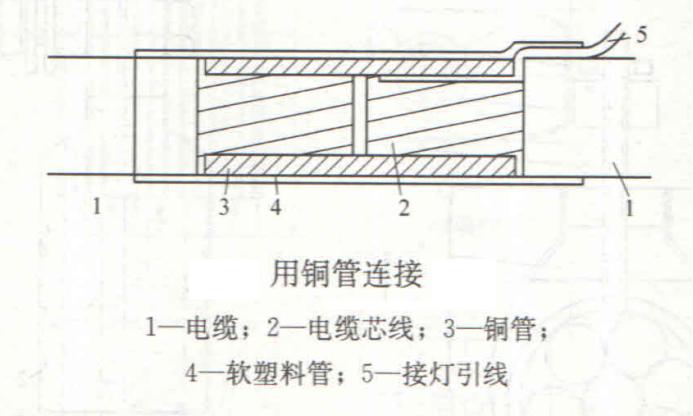 路灯主电缆和路灯配线接线图,路灯引线与电缆接头