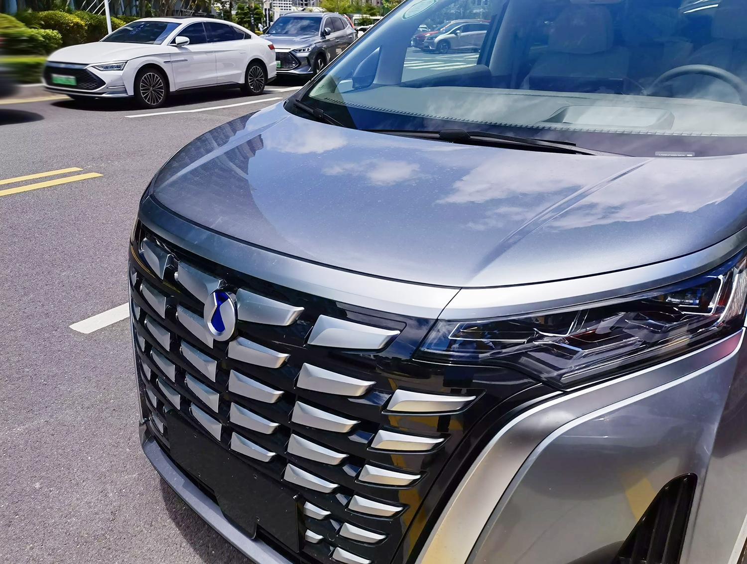 腾势d9入门豪华版,腾势d9纯电版前脸改变混动版前脸