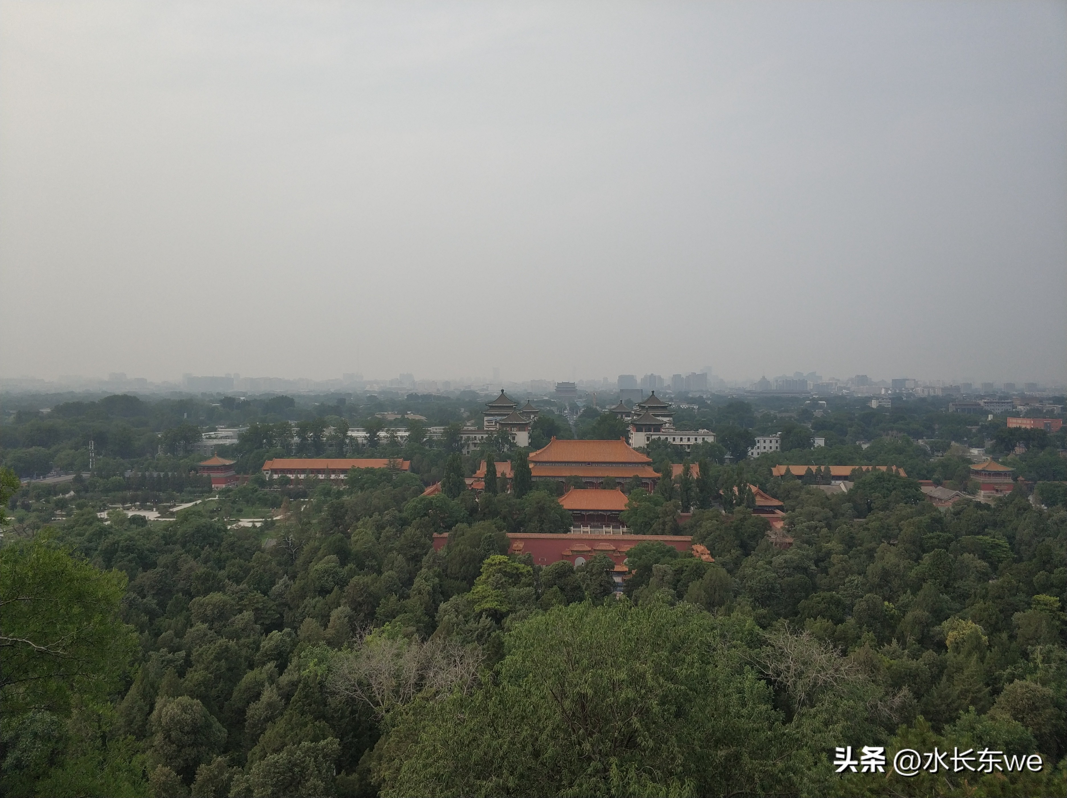 去景山公园俯瞰整个京城,京城景山公园图片大全