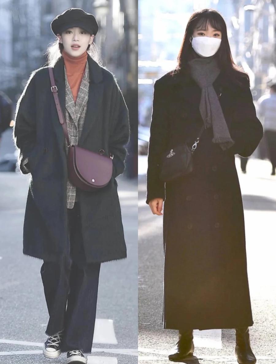 大衣下半身穿搭保暖又好看,大衣里面穿什么内搭最好最保暖