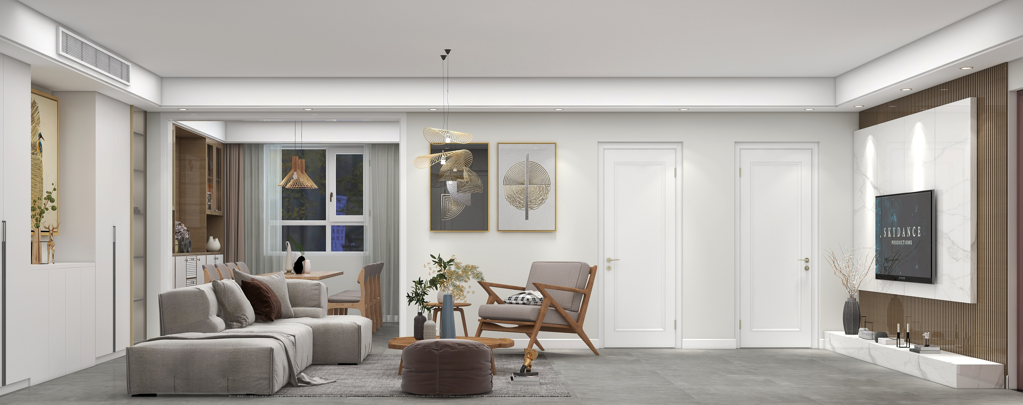 威海260平轻奢装修,春山居123平米装修设计