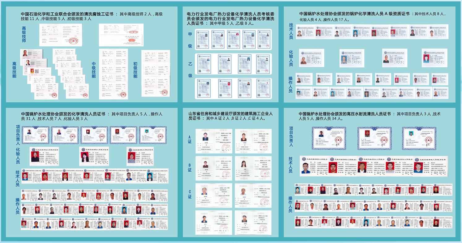 锅炉化学清洗标准,锅炉化学清洗人员资质证书
