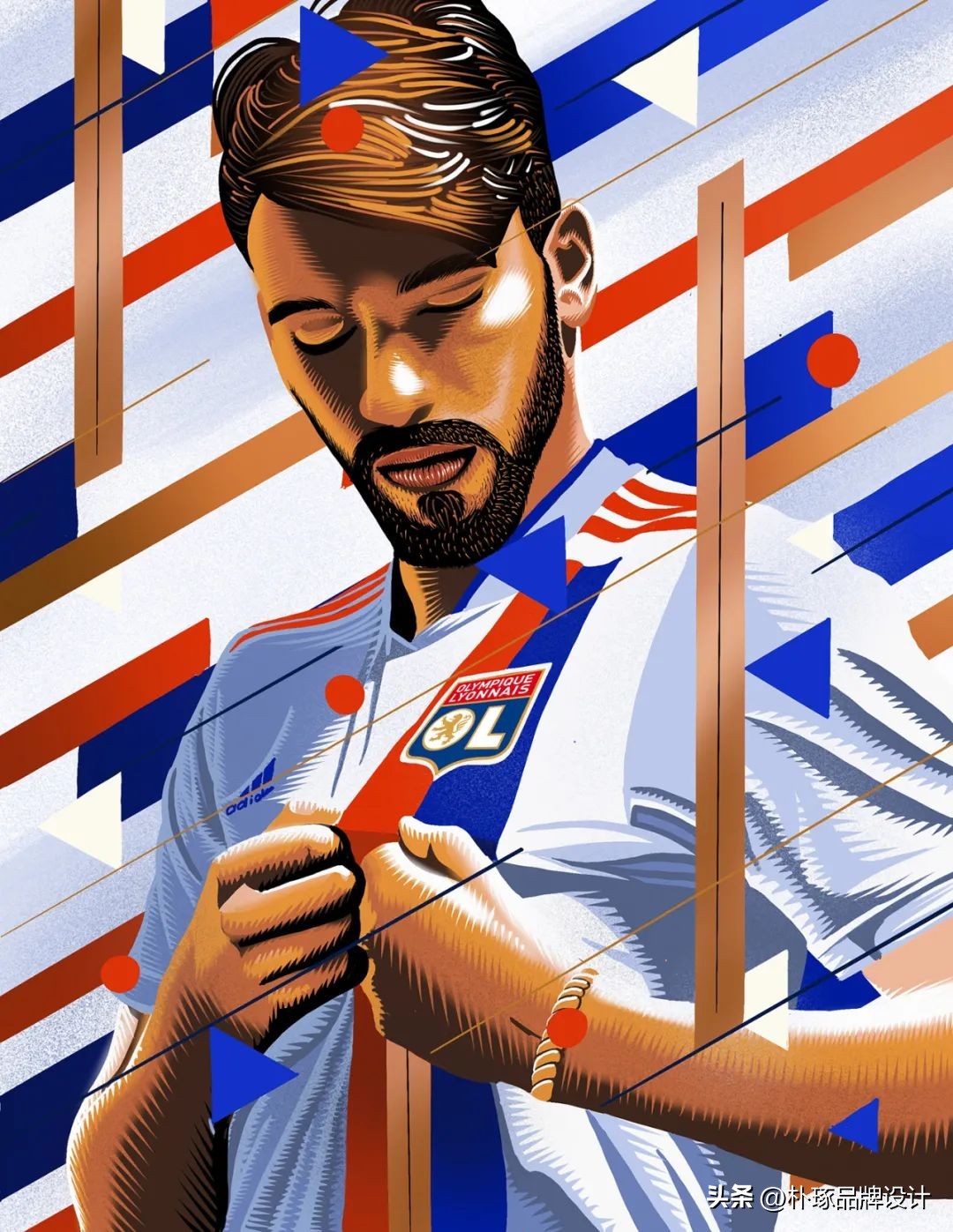 足球运动员手绘图,足球运动员海报设计