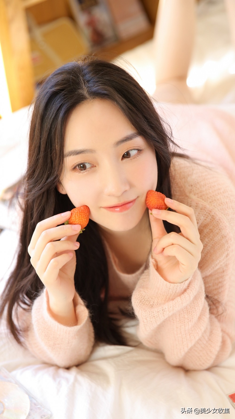 粉嫩少女妆容教程,清透干净少女妆容