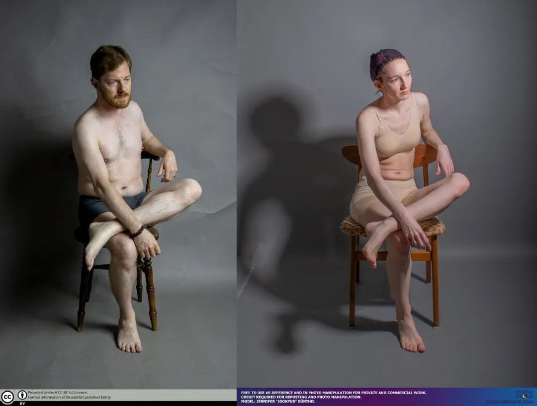 人体坐姿画法速写,速写坐姿人体结构及名称