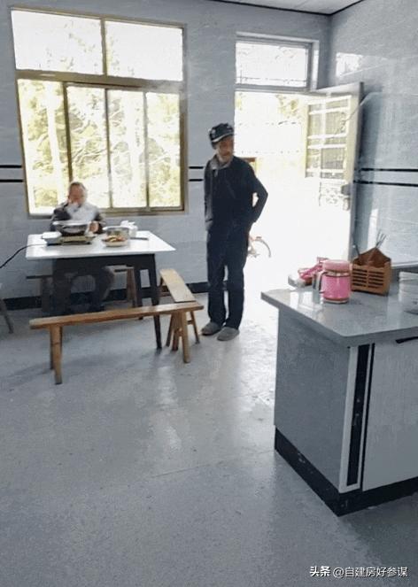 自建房厨房柴火灶尺寸和设计图,农村带火灶房屋设计图纸