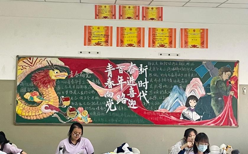 被学生的黑板报惊艳到了,高中生令人惊艳的黑板报