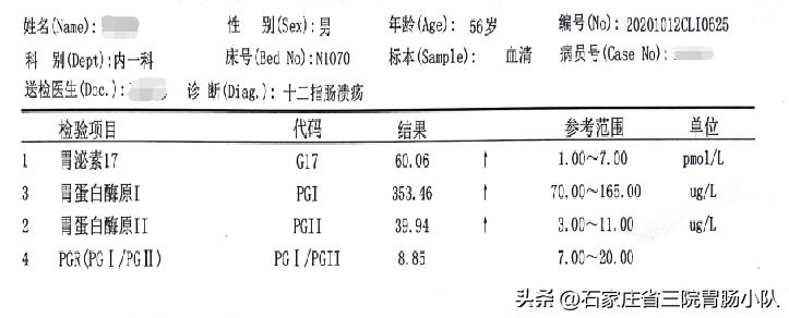 胃功能三项解读,胃功能三项全偏高