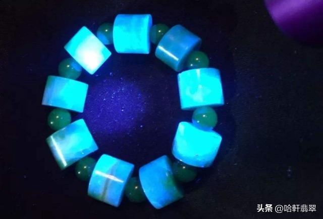 紫光灯鉴别不了的局部染色翡翠,染色假玉