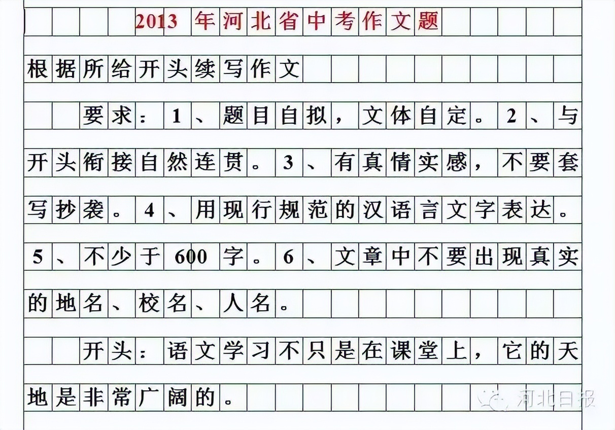 河北2022中考语文作文怎么写,河北2022年中考作文题目是什么