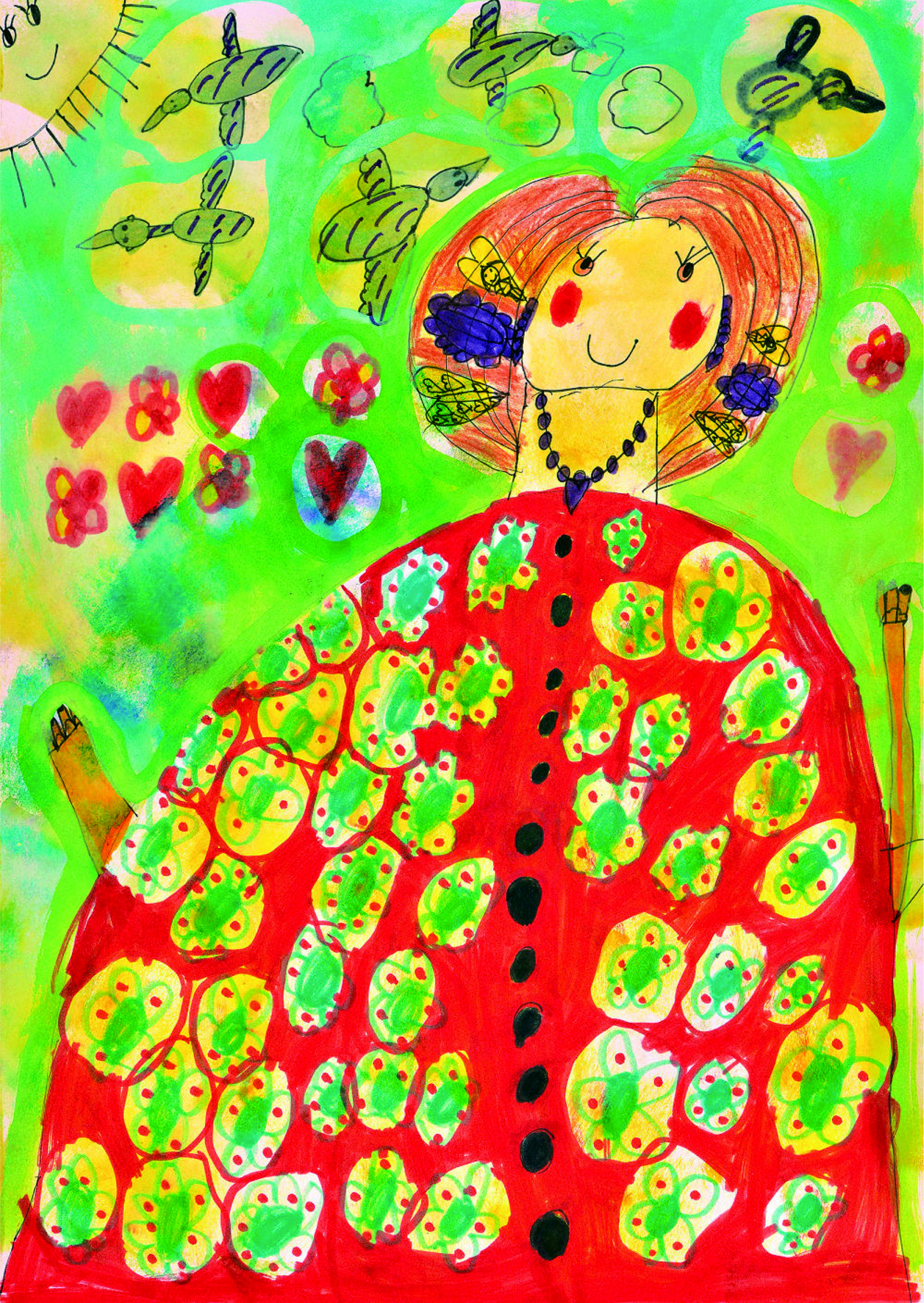 优质儿童画作品欣赏,童心绘世界阳光下成长主题绘画