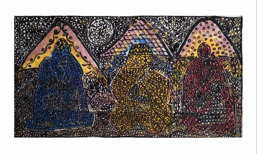 灵性禅意画作品,自我抚慰心灵的绘画