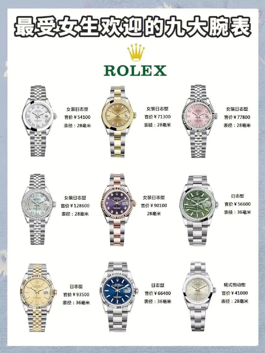 适合30岁以上的女表,女生必有的三大腕表