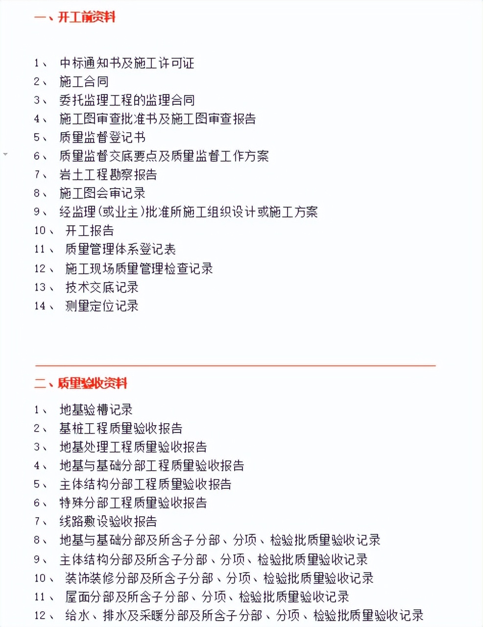 工程全套表格模板,工程资料图纸清单表格