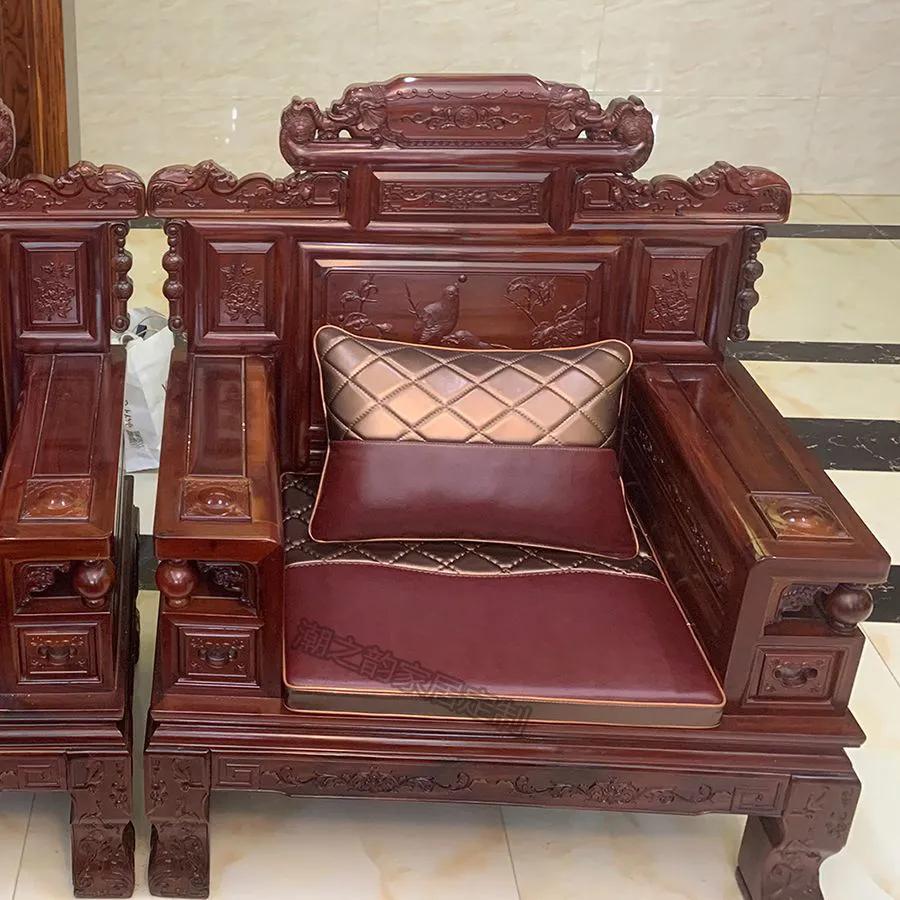 红木家具沙发垫坐垫套,红木沙发坐垫选哪种比较好