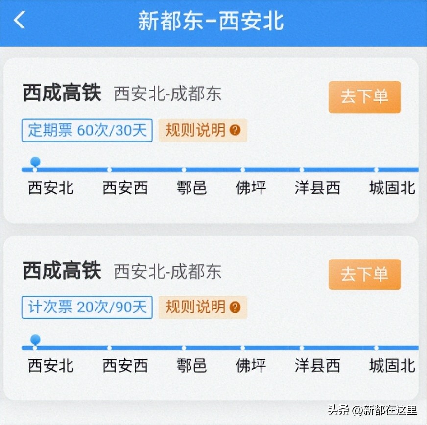 最低6.8折，在新都坐动车也能买“月票”了