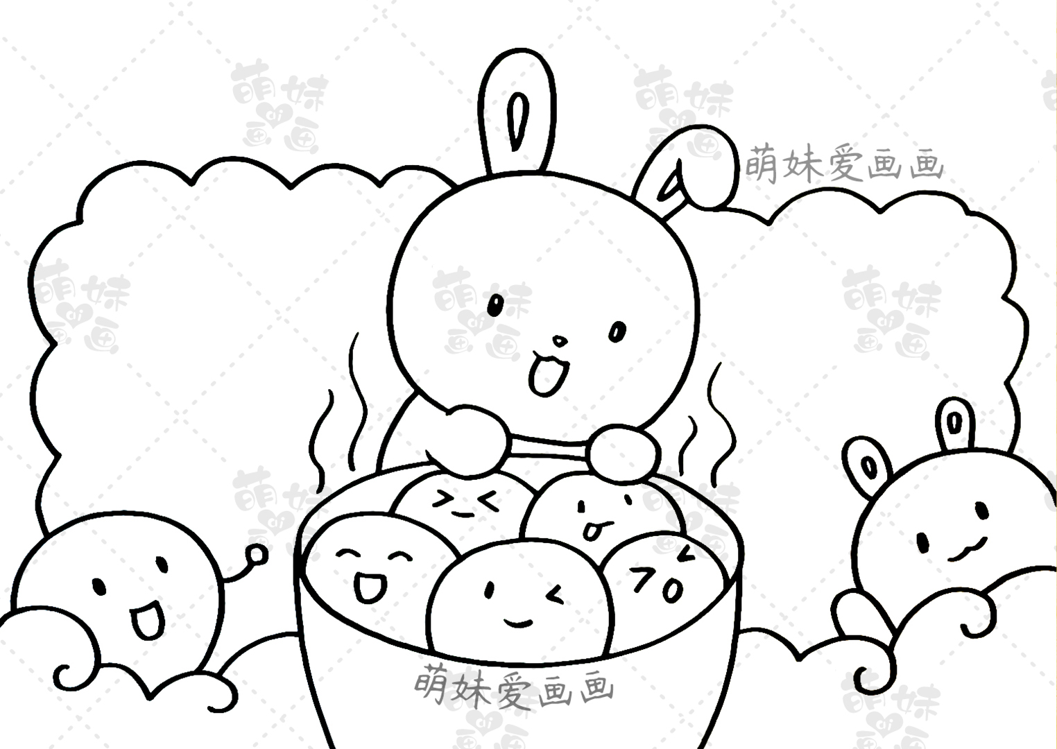 兔年元宵节手抄报简笔画图文,兔年元宵节简笔画手抄报打印