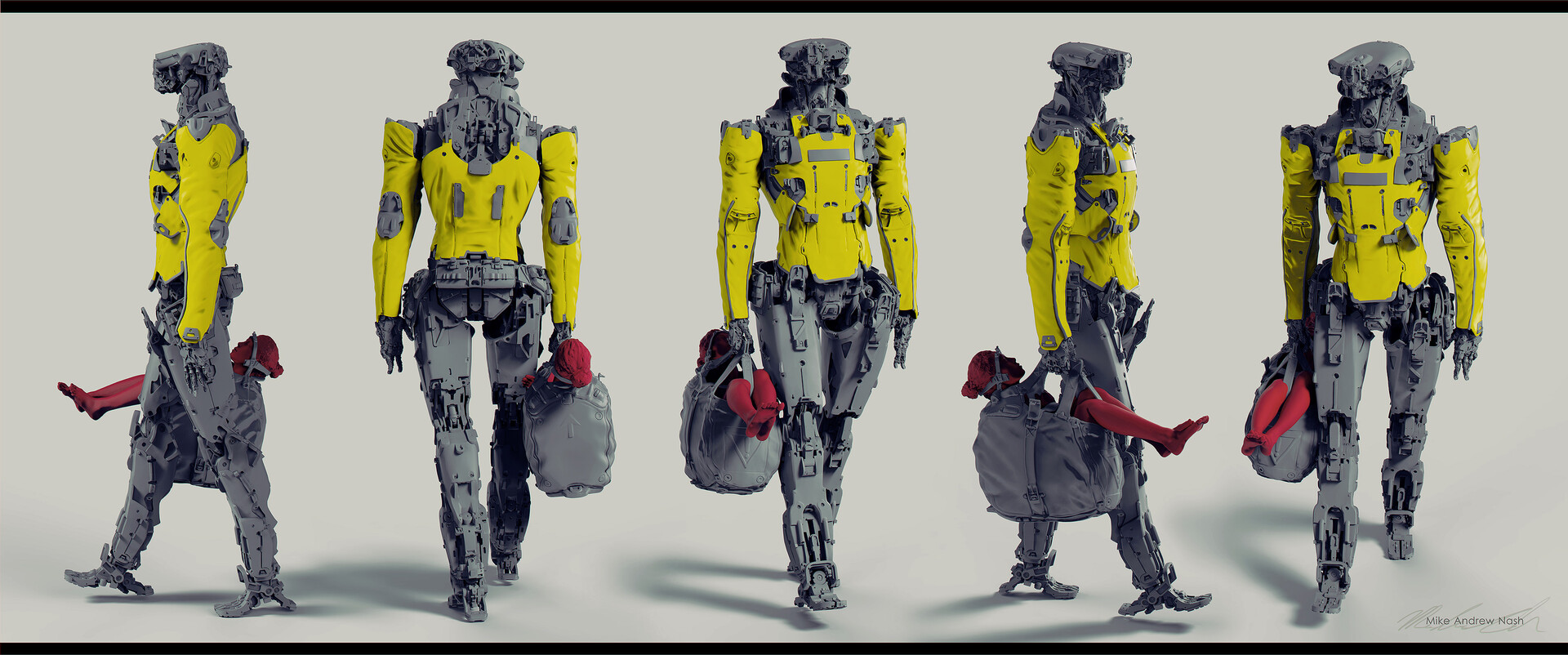 COOL!令人叹为观止的精密机甲穿戴设备｜设计师mikenash作品欣赏