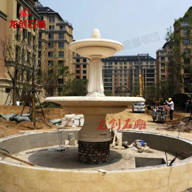 石材雕塑喷泉效果图,不锈钢景观水钵喷泉制作