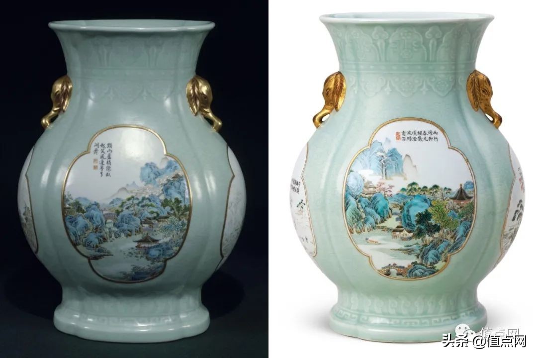 乾隆官窑精品瓷器一对,乾隆御制的珐琅彩八仙过海拍卖价