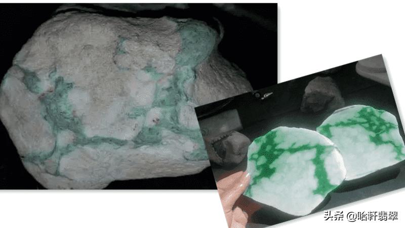 赌石暴涨的帝王绿料子,大涨的黑皮壳翡翠大原石