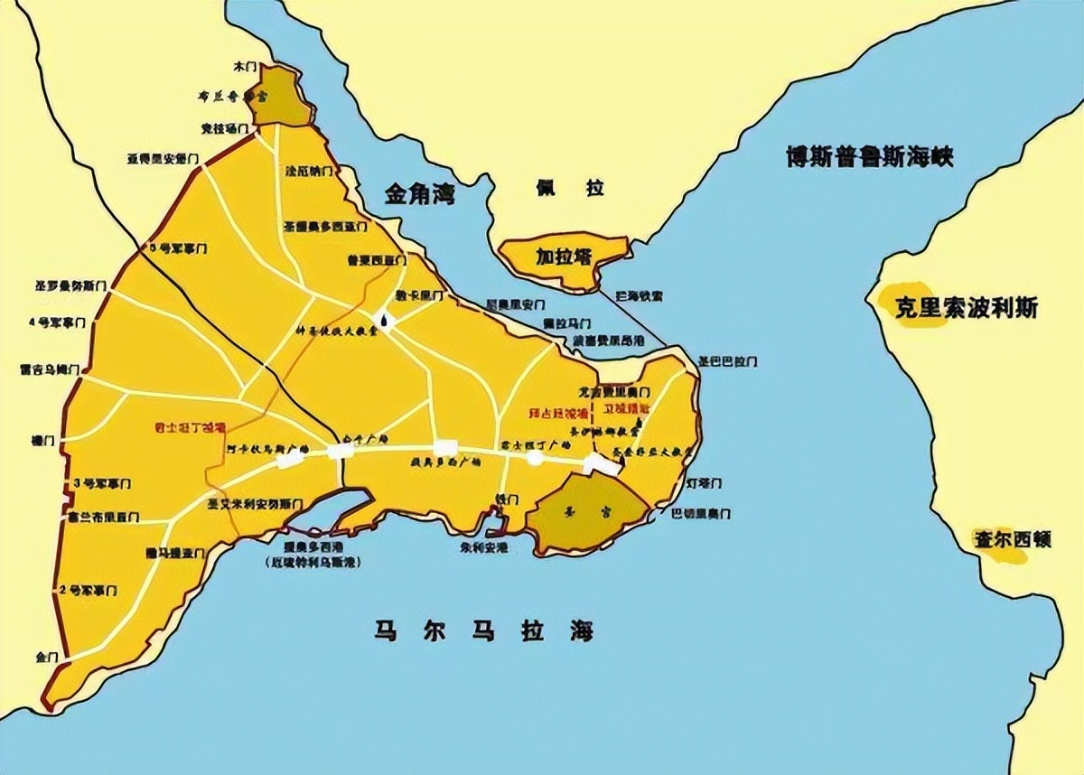 拜占庭帝国君士坦丁堡战役,兵锋所指之处