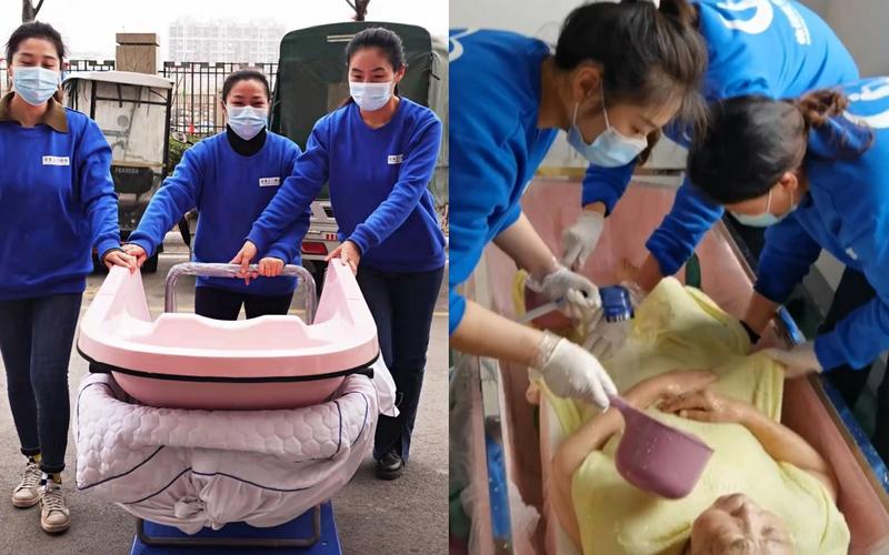 入户助浴师,失能老人享受免费助浴