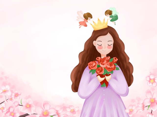 赶紧抱紧她，夸她真漂亮！