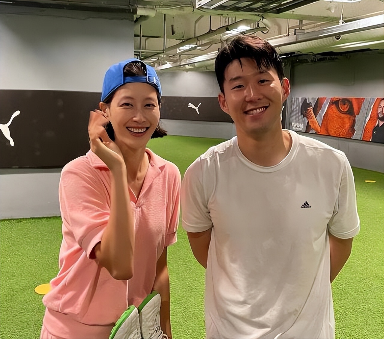 孙兴慜与明星合影,孙兴慜合影超模