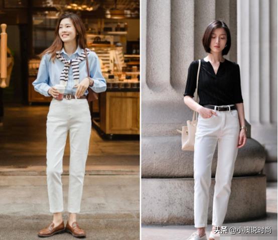 今夏超火的白裤子,究竟搭玛丽珍鞋还是小白鞋?穿对就很时髦